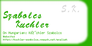 szabolcs kuchler business card